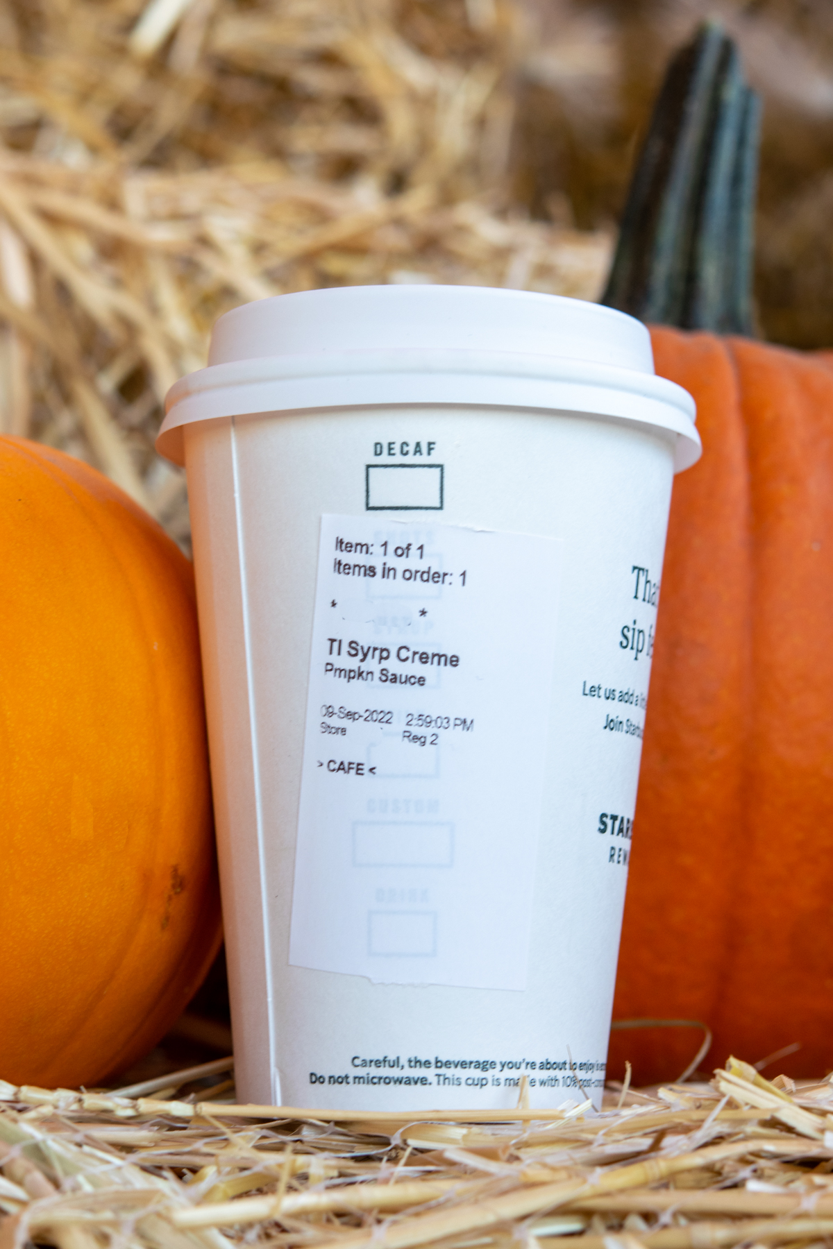 Starbucks Pumpkin Spice Crème What s in it Caffeine Calories