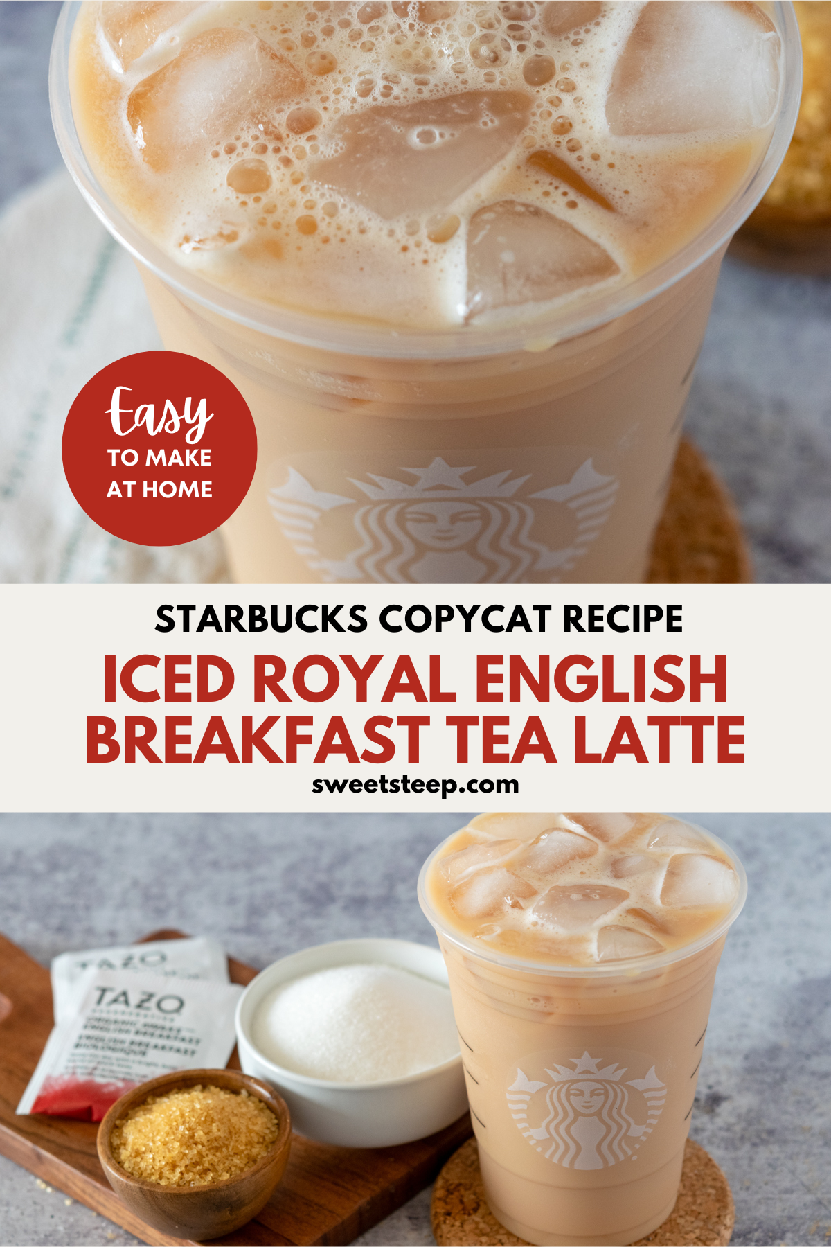 Starbucks Iced Royal English Breakfast Tea Latte Copycat Recipe Sweet