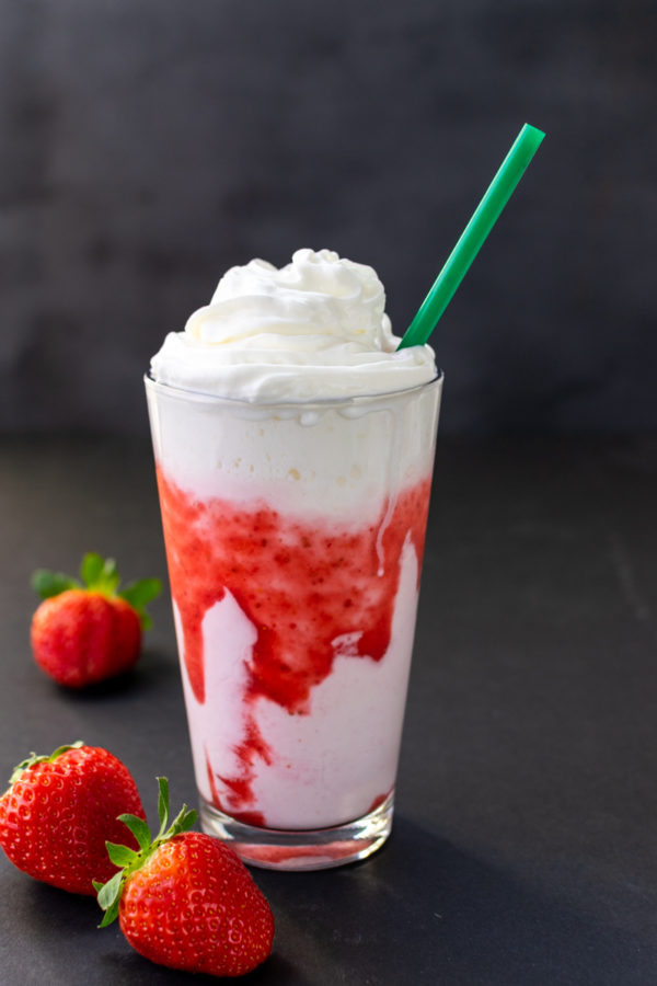 Starbucks Strawberry Frappuccino Recipe with Purée Sauce - Sweet Steep