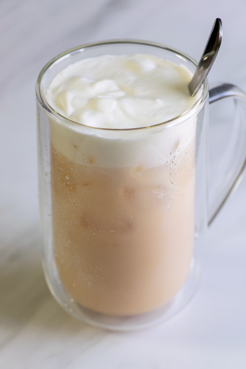 Iced London Fog Tea Latte with Vanilla Sweet Cream - Sweet Steep