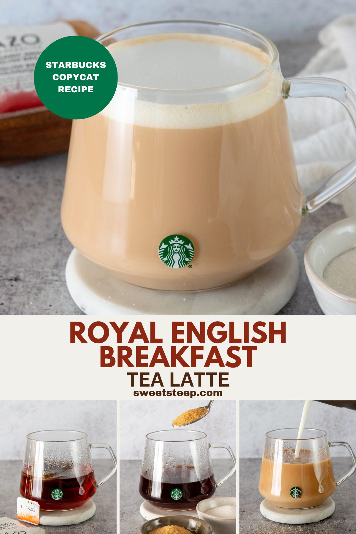 Starbucks Royal English Breakfast Tea Latte Copycat Recipe Sweet Steep