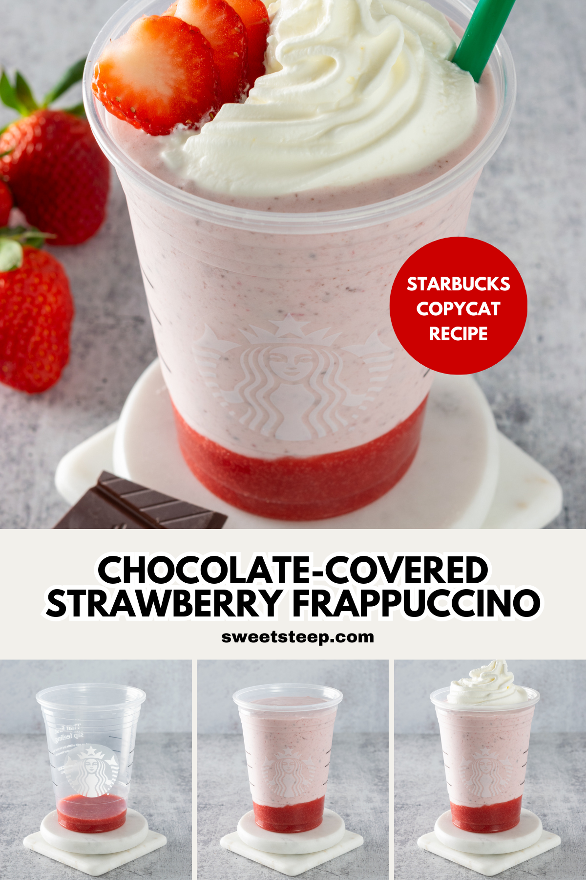 Starbucks Chocolate-Covered Strawberry Crème Frappuccino Copycat ...